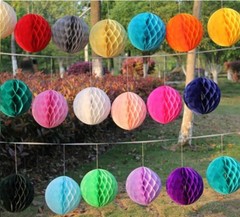 30x Multi-Color 4 8 12 inch HoneyComb Tissue Paper Balls Pom Poms Wedding Decor