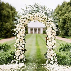Sturdy Metal Wedding Arch Rustproof Garden Arbor Archway Climbing Plant Decor