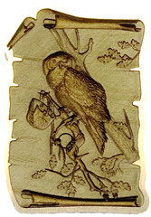 Owl in Tree shaped 3D Wax Seal Stamp Head, approx. 1″ tall x 5/8″ wide