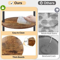 Large Wooden Cupcake Stand Set – 360° Rotating and Durable for Parties