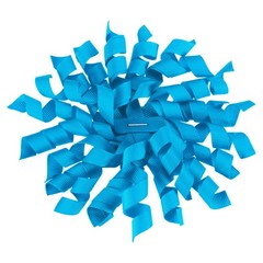 6 Pcs 4 Inch Grosgrain Curly Bows for Gift Wrapping Self-Adhesive Light Blue