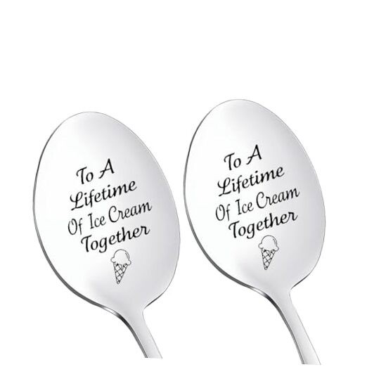 Couples Gifts Ice Cream Spoons for Him Her to a lifetime of ice cream spoon