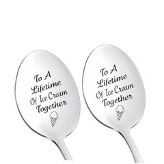 Couples Gifts Ice Cream Spoons for Him Her to a lifetime of ice cream spoon