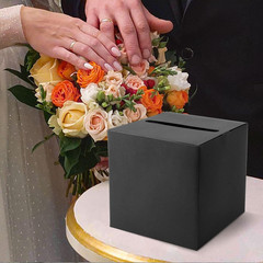 Black Card Box Wedding Party Card Box Gift Boxes Collection Receiving Box Holder