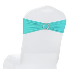 Mds Pack Of 50 Spandex Chair Sashes Bow Premium Stretch Chair Cover Band Buckle