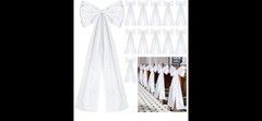 Wedding Bow Pew Satin Ribbons Set of 12 New and 6 Used Total 18
