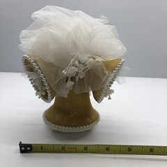 Vintage 60s Wedding Cake Topper Coast Novelty Co Bells Flowers Tulle Gold 6 inch