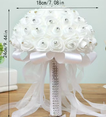Wedding Bouquet Is a White Floral Arrangement
