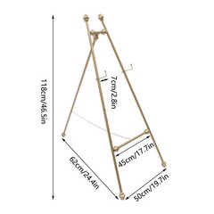 2pcs Golden Wedding Easel Stand Art Exhibition Show Gold Frame Display Stand