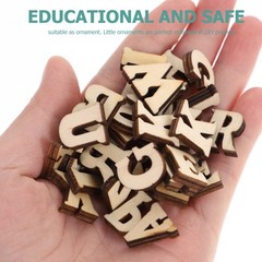 100 Pcs Wooden Letters Craft Alphabet for Children Learning Small Crafts Decor
