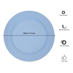 Snomel 11 Inch Dinner Plate Set Extra Large Pasta Plates Unbreakable Dishes