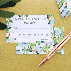 Paper Junkie Appointment Reminder Cards – 200 Pack, 3.5 x 2 inches, green