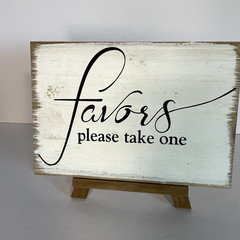 Copied – Favors Please Take One Wedding Sign Rustic Farmhouse Table Sign