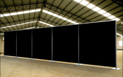 QUICK BACKDROP KIT 8 FT TALL x 10 FT – 50 FT WIDE PIPE WITH DRAPE (BLACK DRAPES)