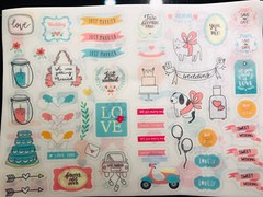 230 Stickers + Colouring Card Stickers Wedding Photo Album Vintage Guest Book