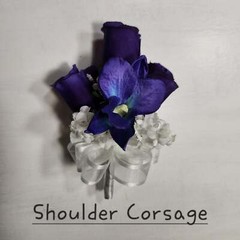 Purple White Rose Calla Lily Orchid Bridal Wedding Bouquet Accessories