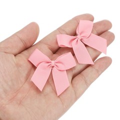 12Pcs Mini Grosgrain Ribbon Bow 2″ Self Adhesive Flower Bows Dark Pink