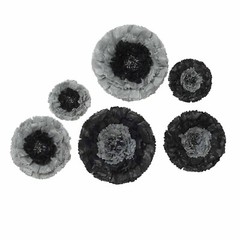 24 pack 7″ 9″ 11″ Charcoal Grey Tissue Paper Carnation Flowers Home Backdrop
