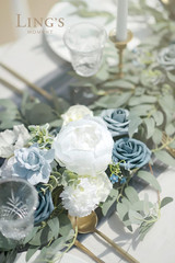 Ling’S Moment Flower Garland – 6FT Eucalyptus & Rose – Sweetheart Table Decor fo
