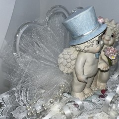 Vintage Dreamsicles Cherub/Angel Bride and Groom-Cake Topper/Figurine