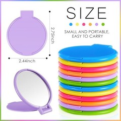 Pieces Compact Mirrors Bulk, Mini Folding Pocket Mirrors for 6 Bright Colors