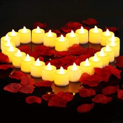 Rose Petals and LED Candles Set for Romantic Decor Valentine Propose Wedding US