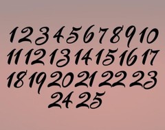 Wedding Table Numbers 1-10,15, 20, or 25 Custom Centerpiece Vinyl Sticker Decals