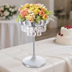 Elegant Wedding Flower Stand with Crystal Pendants for Events and Decorations
