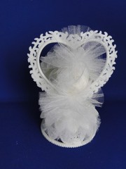 New Vintage Petite White «LaBelle Petite» wedding Cake Top, #425