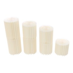 7Pcs Foldable Paper Column Display Stands for Wedding Dessert Flower White