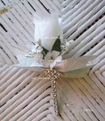 Wedding~Pin Boutonniere~Corsage~Silver~White~Ivory~Pink~Champagne~Bling~Groom
