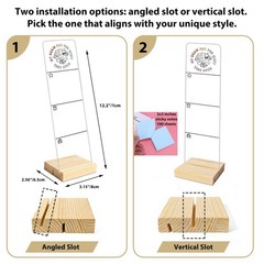 Monitor Memo Board with Removable Wooden Base 12.2 x 3.1 inches, Brain Label