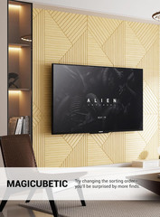 6 Pack Acoustical Wall Panels, UV Wood Texture Art for Home & Office Decor