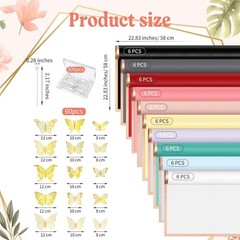 Huquary 440 Pcs Flower Wrapping Paper Bulk Crown Cake Topper Bouquet Wedding
