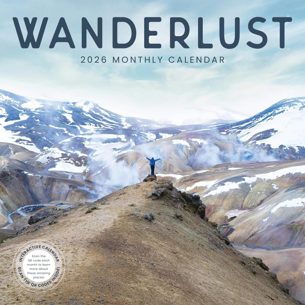 Wanderlust 2026 Calendar | 2026 Wall Calendar | Monthly Planner | Planner 202…