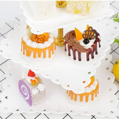 European Three-layer Cake Stand Trays Prom Party Dessert Candy Fruit Plate Home
