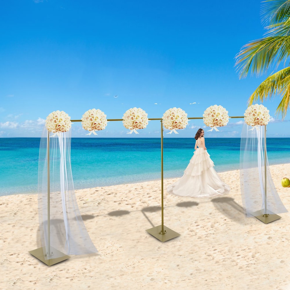 Rectangular Golden Backdrop Stand Wedding Birthday Party Metal Frame Decoration