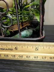 Vintage Decorative Metal Bird Cage French Country Cottage Decor w/Nest and Chick