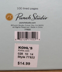 NEW Punch Studio GUEST BOOK 100 Lined Pages with Gold Pen Party Event SEALED BOX