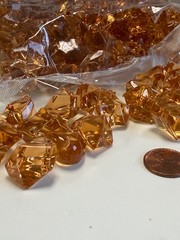 Decorative Acrylic Crystal Gems Colors Ice Rocks light orange 1 lb