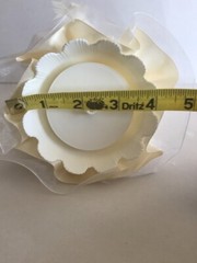 Western Honeymoon Night, Pearl, Heart Ivory and Silver Cake Top