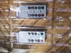 Kakoya Flameless Smoky 6 pack Taper Candles w/2 remote and stands 9 1/2″ Tall
