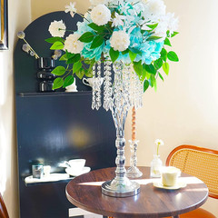 10 Silver Metal Flower Vases for Wedding Centerpieces & Event Decor