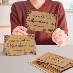 Affrolling 50 Pack Religious Christian Thank You Cards Bulk with Envelopes an…