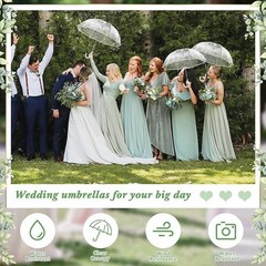 24PCS Wedding Favors for Guest Umbrella Gifts Bulk 52 Inch Large Dome #3512B T4