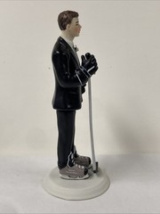 Porcelain Hockey Player Groom Figurine Cake Topper 5 7/8″ / 15cm by Weddingstar