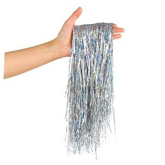 2000 Strands Christmas Tinsel Icicles, 19.7″ Shiny Mylar Foil Icicle Silver