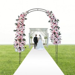 Black Iron Wedding Garden Arch Floor Mount 4-Piece 140 × 38 × 240cm