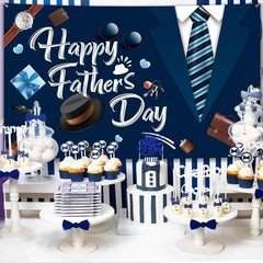 Happy Father’s Day Backdrop, 72.8″ X 43.3″ Fathers Day Banner Backdrop Father…