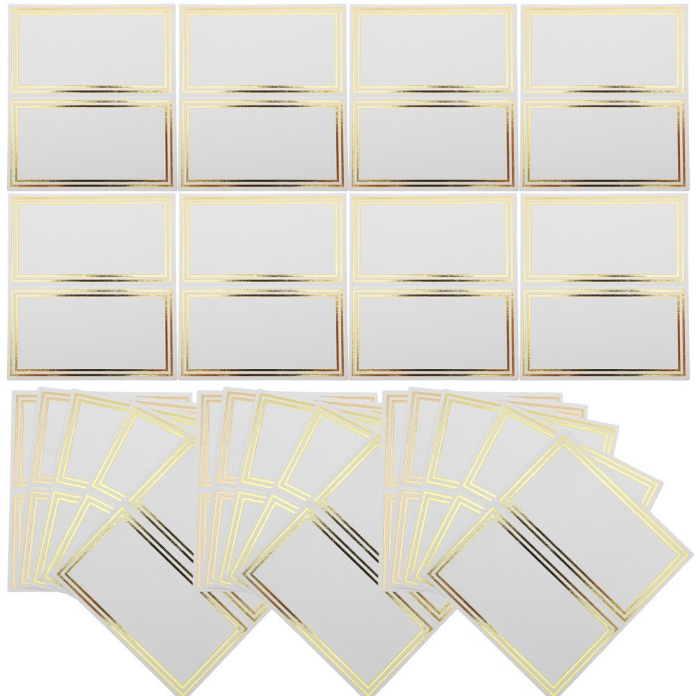 50Pcs Gold Foil Place Cards Double Sided Elegant Wedding Table Seating Cards
